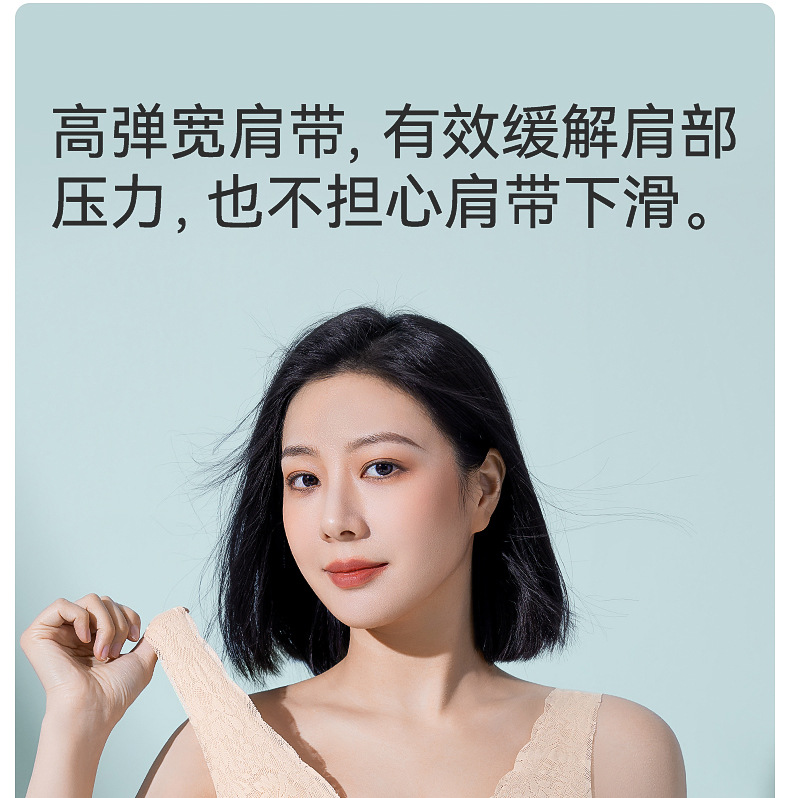 妈妈内衣女前扣文胸无钢圈背心式胸罩中老年人妇女无痕大码夏薄款详情25