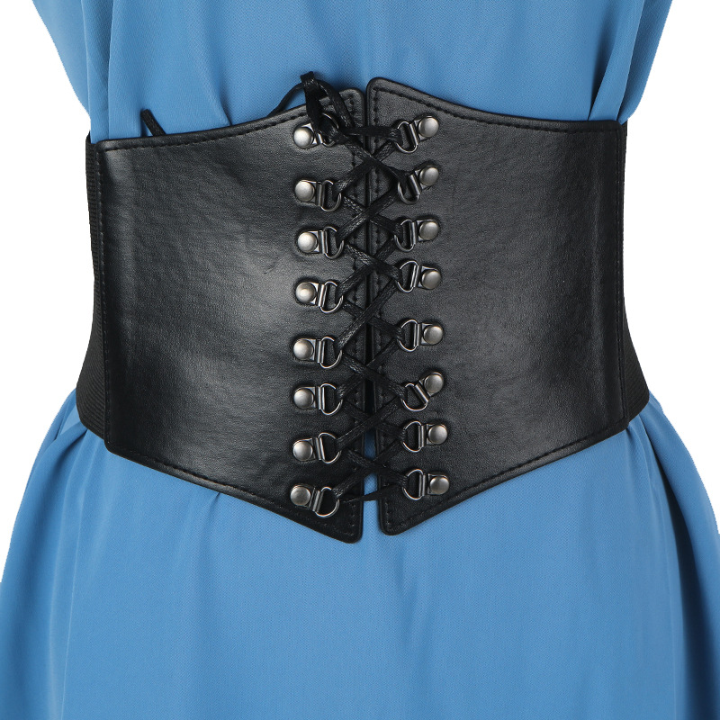 新款女士束腰外穿裙子宽腰带女款高级感百搭装饰绑带弹力松紧腰封详情47