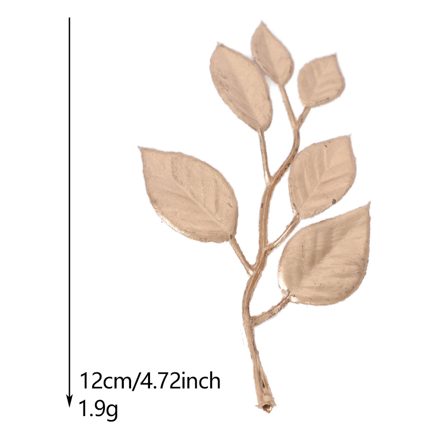 复古植物配件仿真金色叶子手工插花配件节日装饰仿真花跨境代发详情19