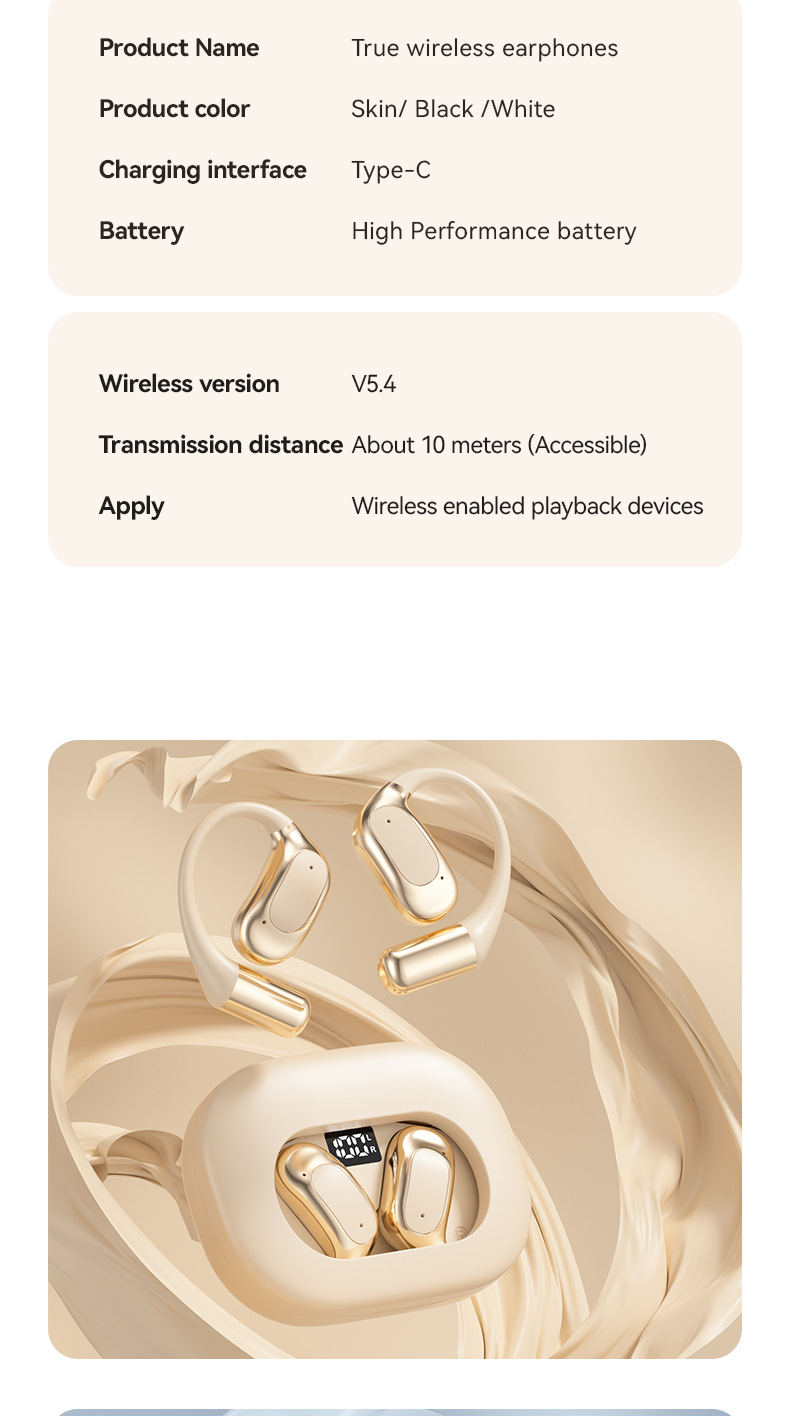 M115OWS wireless headphones dual-ear private mold Factory 2025 Blue Tooth Hua High-fidelity Stereo noise-cancelling ear-hanging style pic 18