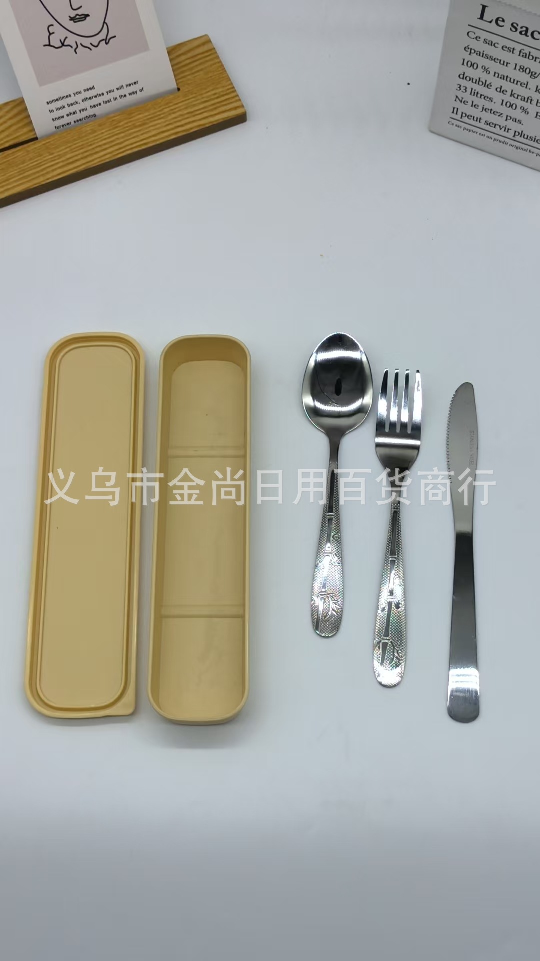 竹纹2号410不锈钢餐具学生下午茶使用叉子勺子刀餐具套装详情3