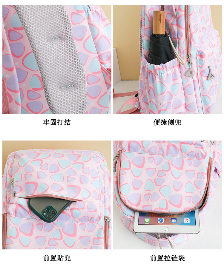 Wholesale of lightweight schoolbags for girls in primary and secondary schools, large-capacity bags for students in grades 3 to 6 on campus, and backpacks for girls pic 23