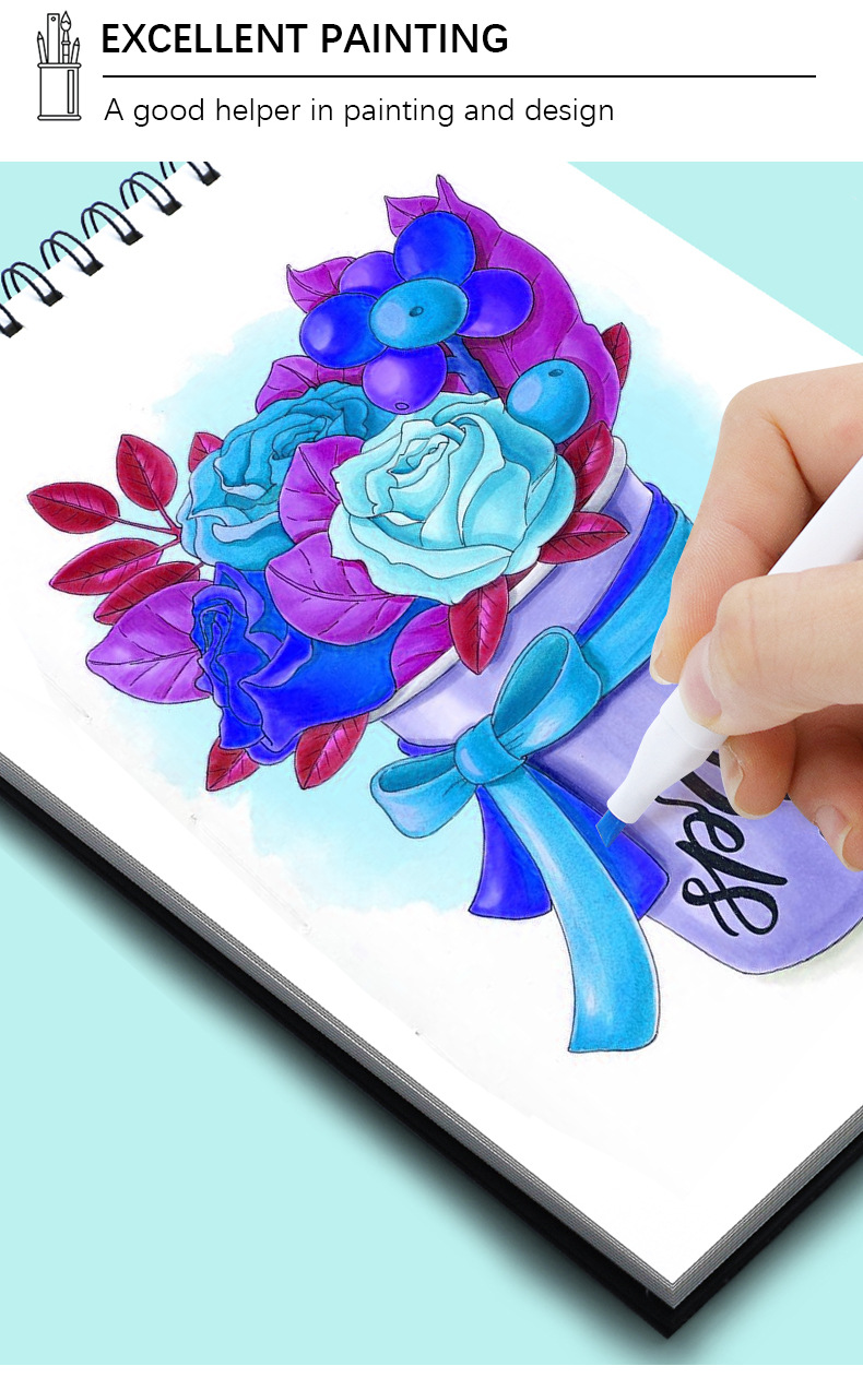 Yalong Cross-border is selling 24-color art marks, double-pointed marks, fabric marks, paintings and student art supplies pic 4