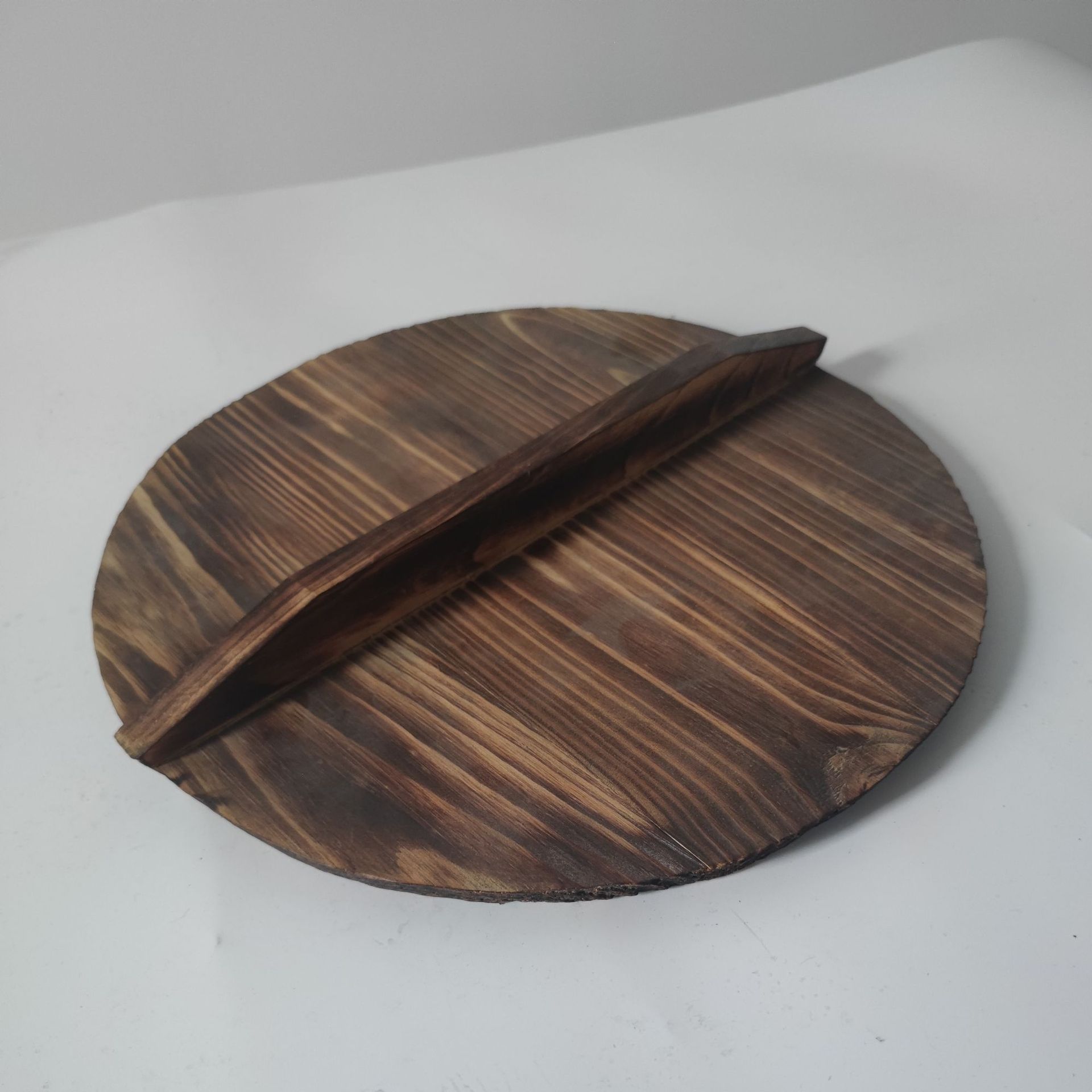 In stock: Pure wooden fir pot LIDS, round wooden LIDS, household anti-overflow iron pot LIDS pic 13
