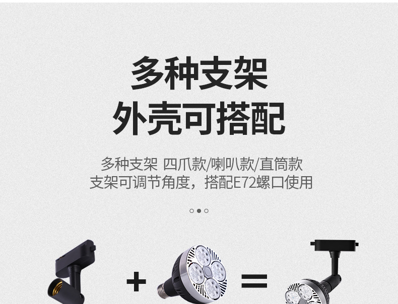 LED射灯PAR35W聚光灯泡轨道灯光源服装店商场酒店超市E27COB光源详情16