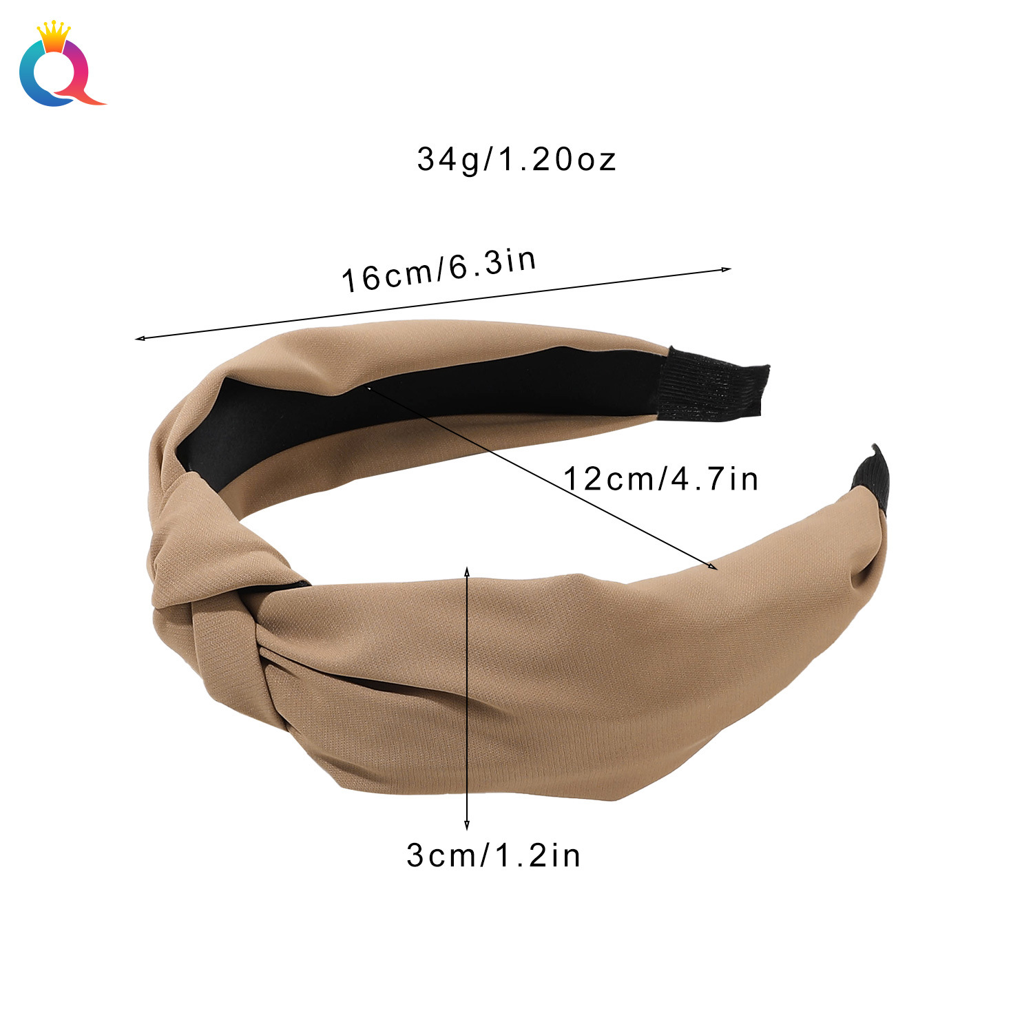 Qiyue Cross-border leopard Print knotted hair band Summer high-end wide-edge simple headband High top hair Hole Hair Accessory wholesale pic 9