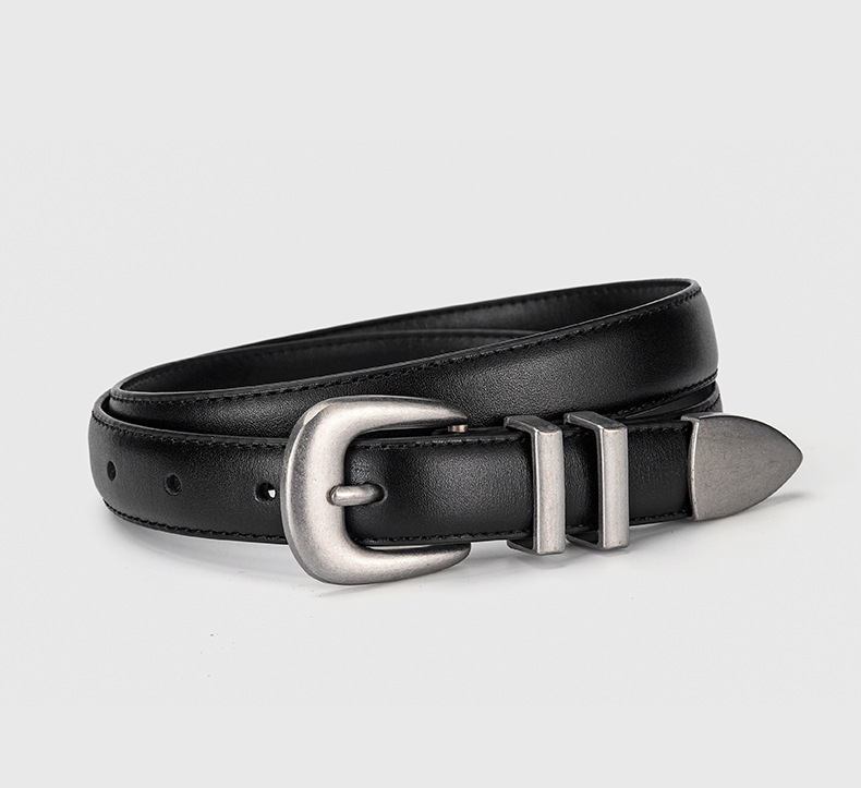 Cuero genuino mujer moda cinturón para mujer versión coreana versátiles jeans capa de cabeza cuero de vaca aguja hebilla cinturón stock al por mayor pic 30