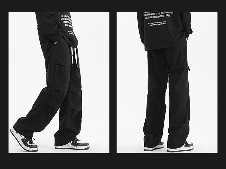 纯棉工装裤子男士2025春季新款宽松直筒美式潮牌阔腿休闲伞兵长裤详情14