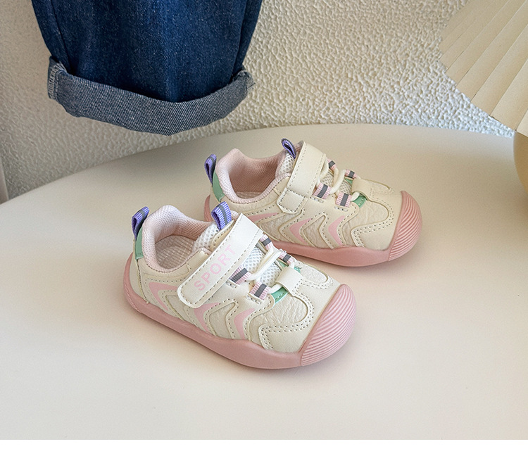 宝宝学步鞋0-3岁秋季新款婴幼儿皮面防滑运动鞋男女童机能鞋代发详情15