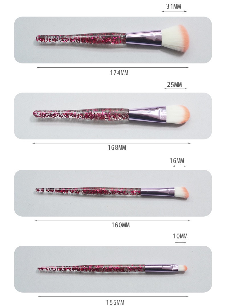 Factory wholesale of 10 sets of makeup brushes, scallion brushes, handle brushes, beauty tools, makeup tools, loose powder and concealer brushes pic 6