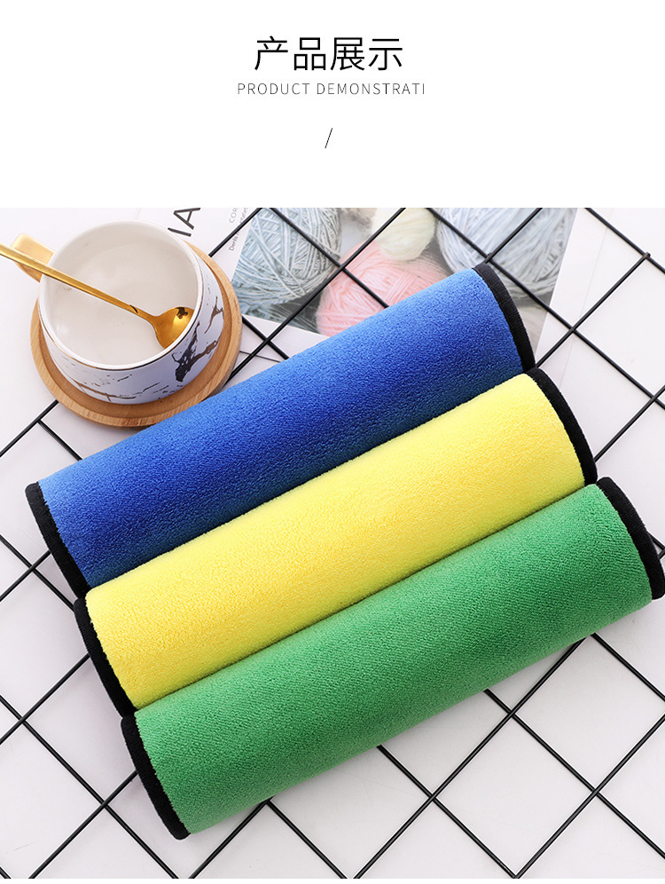 【 Chi Jia 】 Soft multi-color composite car wash towel with edge wrapping, 600g thick car wash towel wholesale pic 9