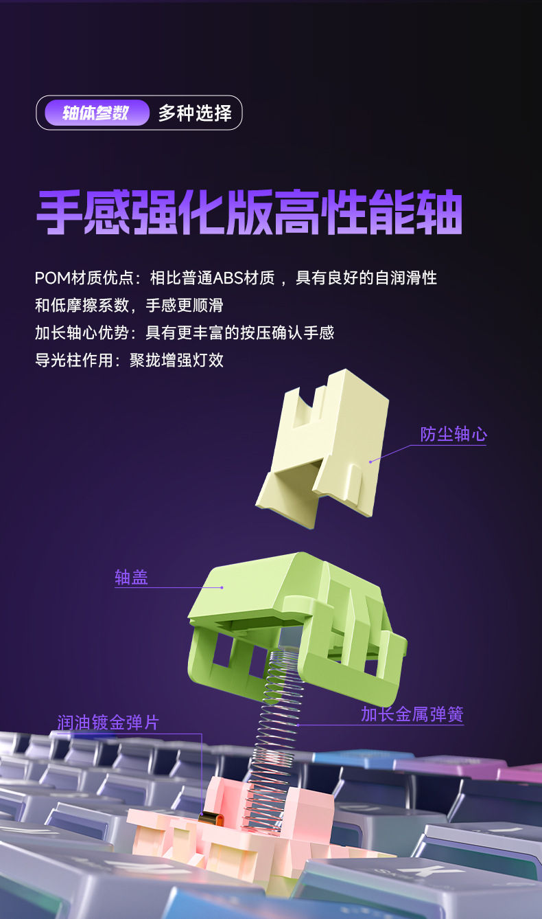 狼途LT75蓝牙无线键盘三模连接客制化办公高颜值电竞游戏机械键盘详情13