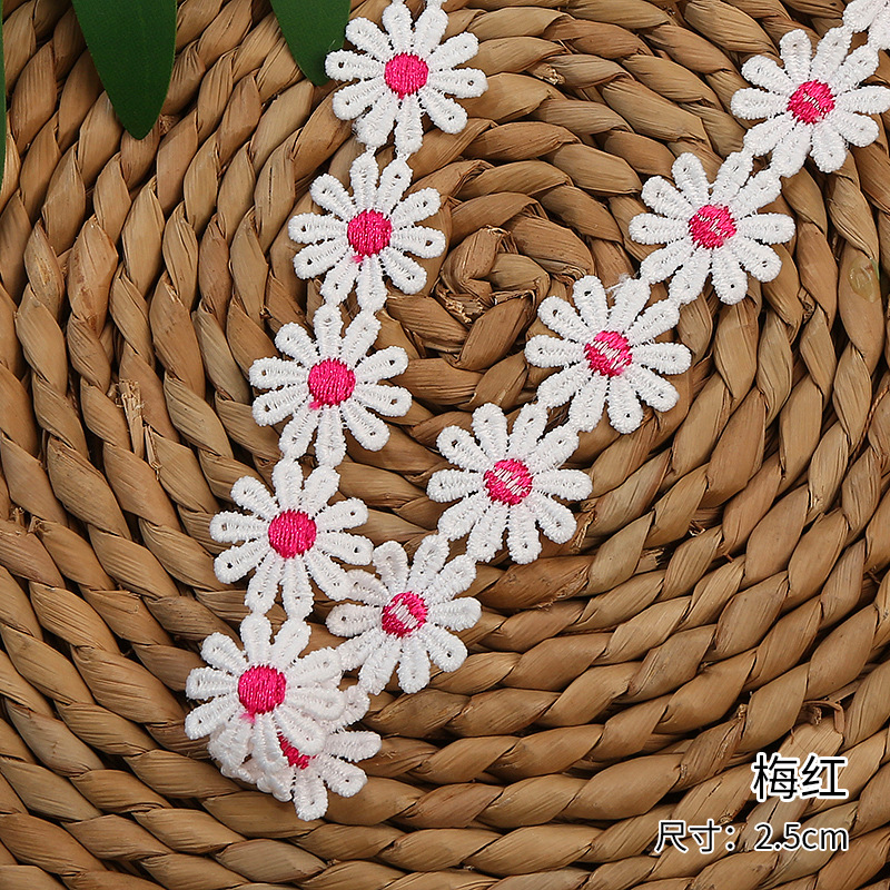 Factory direct sales and wholesale of 10-petal milk silk chrysanthemum, 2.5 cm petal lace clothing accessories and auxiliary materials pic 7