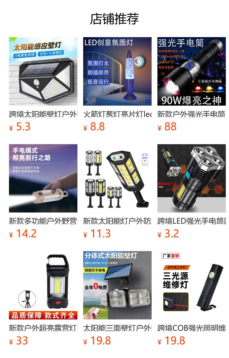 户外太阳能照明壁灯公园广场智能人体感应庭院灯家用阳台LED灯详情1