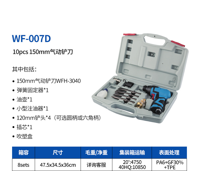 The pneumatic tool set WF-018A professional combination toolbox is durable and portable pic 20