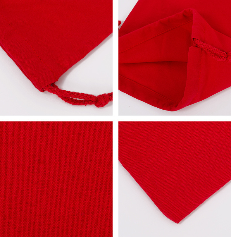 Wholesale and in-stock white drawstring cotton drawstring bags, blank eco-friendly gift packaging, storage canvas drawstring bags pic 45