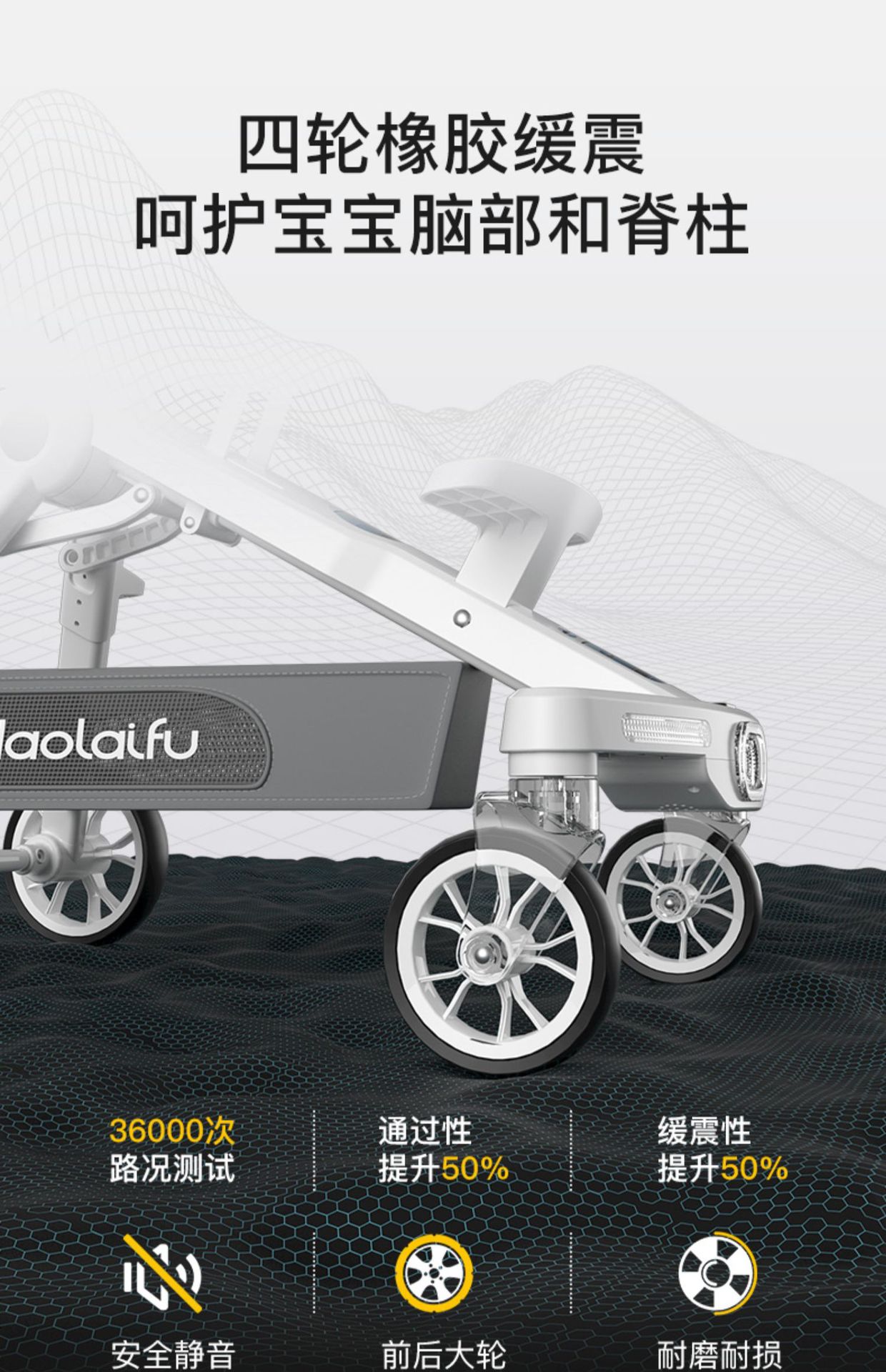 好莱福高景观溜娃神器可坐可躺轻便折叠双向遛娃婴儿手推车儿童详情14