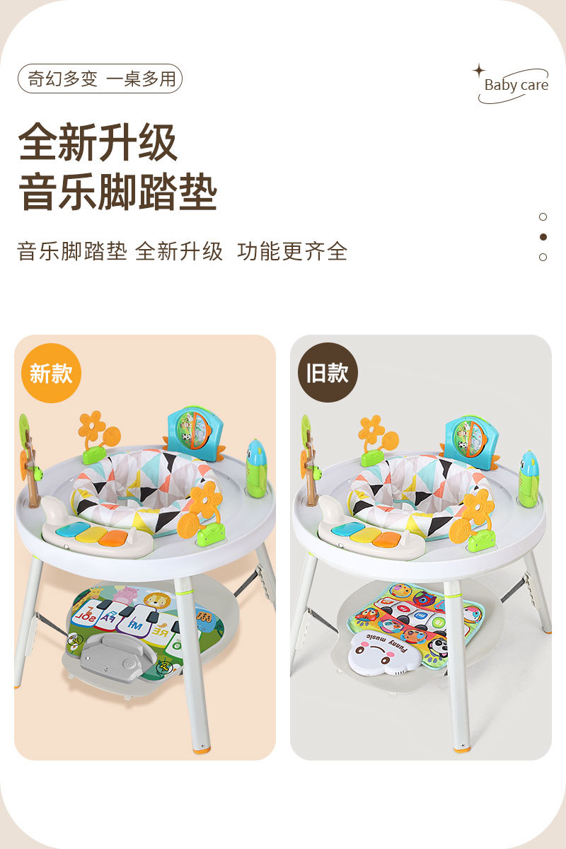 Cross-border three-in-one baby bouncy chair, fitness frame, multi-functional baby walker, jumping chair, toy, sports and leisure pic 12