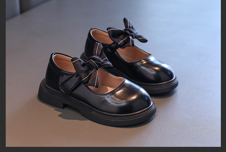 女童公主鞋2024新款秋季儿童蝴蝶结时尚小皮鞋百搭单鞋学生演出鞋详情13