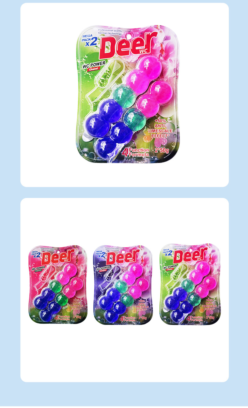 悬挂式马桶清洁球（2个装）香水味马桶洁厕球洁厕宝清新厂家批发详情8