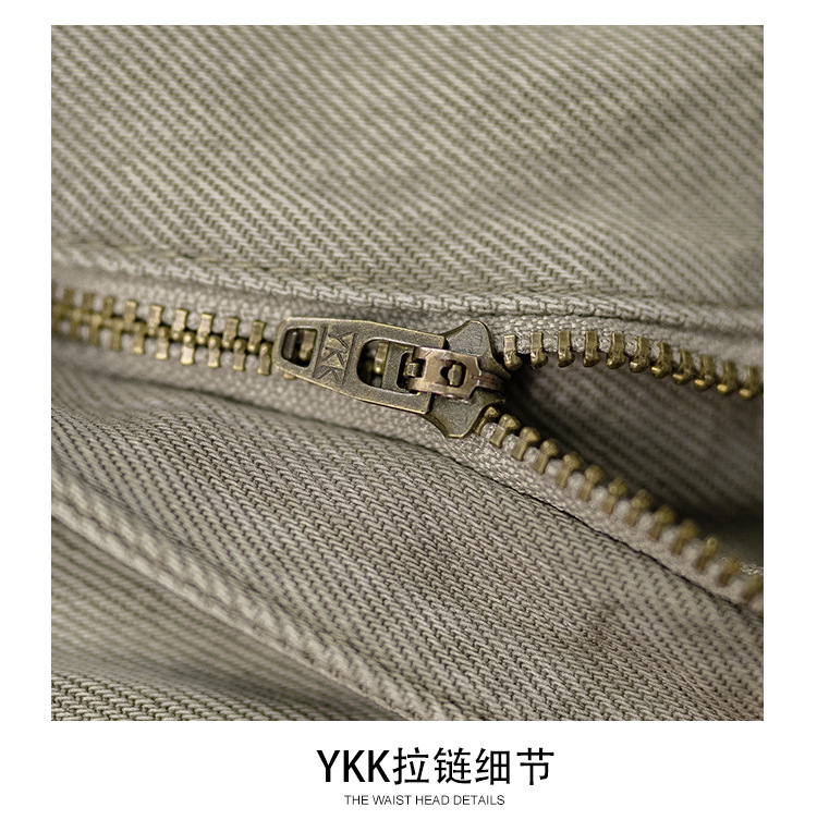 Factory direct sales of new khaki three-dimensional spliced slimming sickle pants and casual loose curved jeans for women pic 17