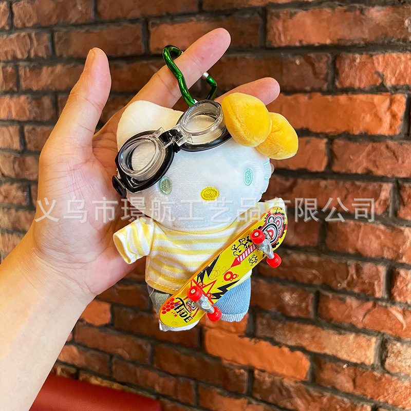 网红可爱hellokitty小挂件毛绒公仔kitty凯蒂猫正版kt猫包包挂件详情6
