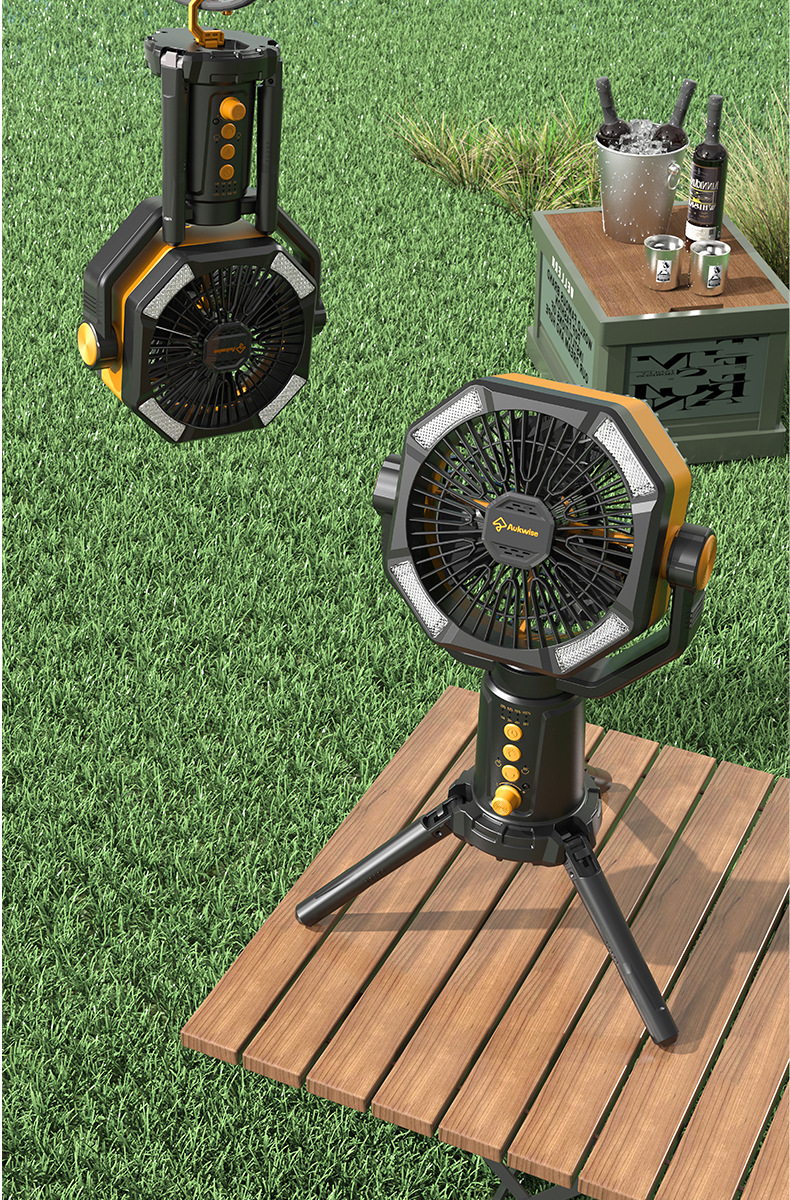 新品跨境野营风扇便携式烧烤户外露营风扇详情9