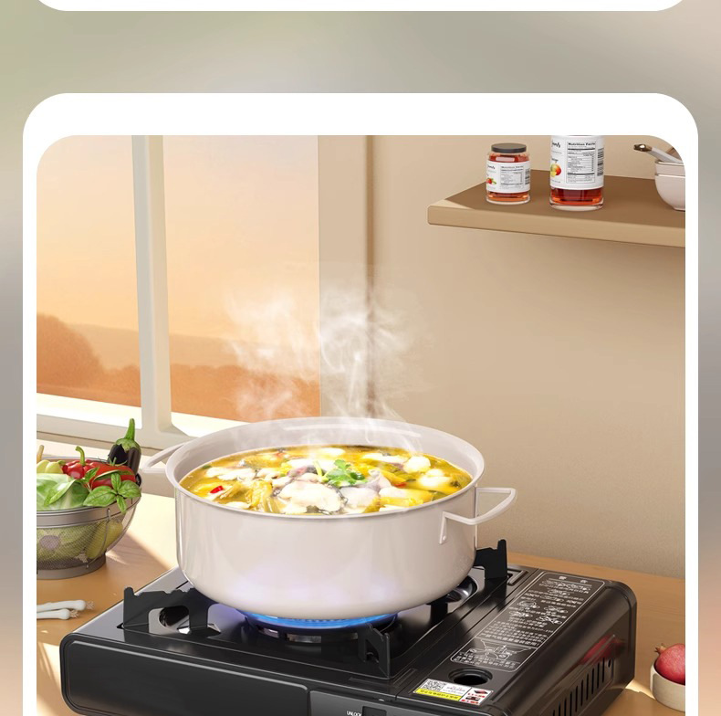 Gas stove, barbecue and hot pot integrated boiler, picnic stove, outdoor card magnetic stove, camping gas stove, energy-saving explosion-proof stove pic 13