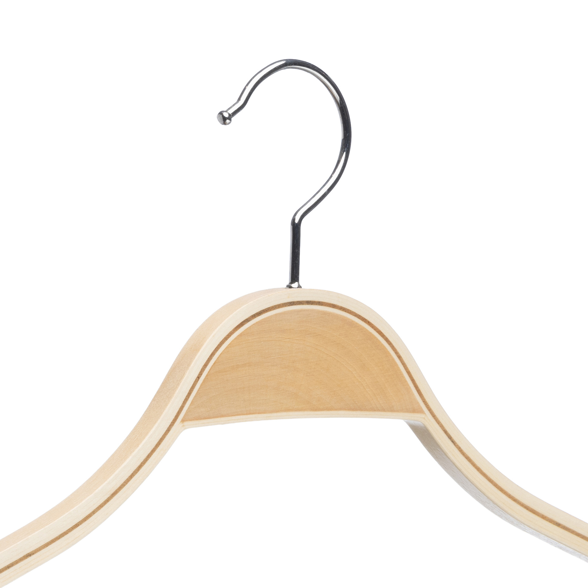 定制LOGO胶合板衣架服装店专用衣架女装店简约木质清漆防滑衣挂详情2