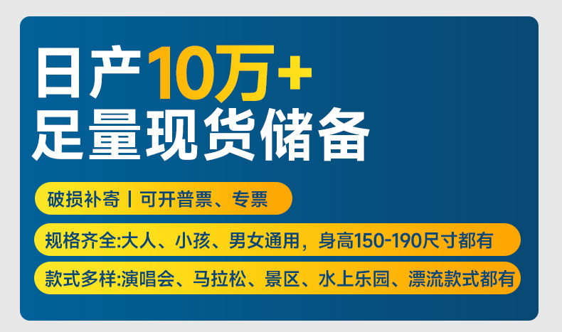 批发一次性雨衣全身连体透明 漂流演唱会加长加厚便携成人款雨披详情2