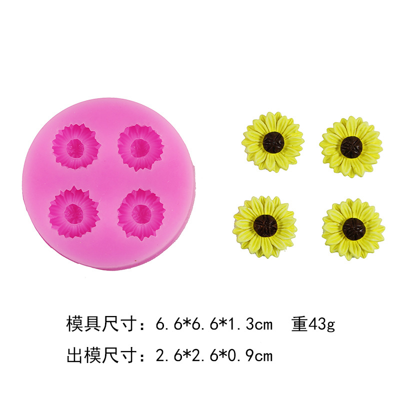 A variety of small flower, cherry blossom, peach blossom and rose molds, silicone molds, chocolate gypsum epoxy resin car scented candle molds pic 4