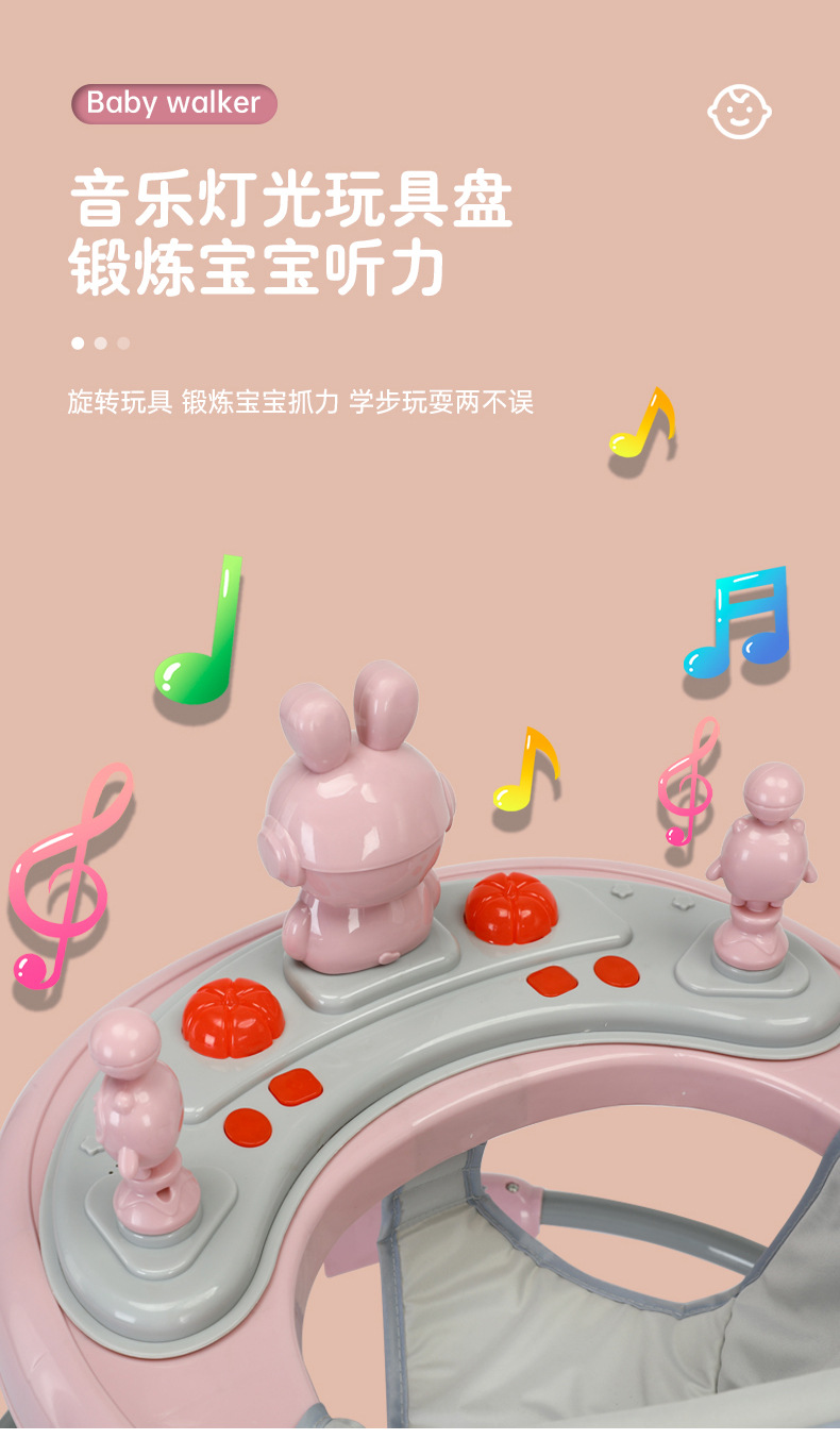 学步车防o型腿多功能防侧翻手推车宝宝可坐自行车推学起步详情11