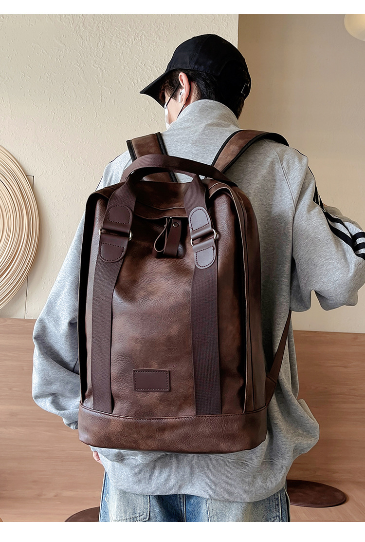 商务电脑包男女同款双肩背包通勤纤薄都市质感休闲男包批发厂家详情8
