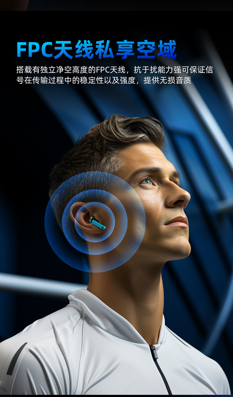 The new cross-border mecha headphones PRO50 wireless Bluetooth headphones are low-latency tws aemai Bluetooth headphones for gaming pic 10