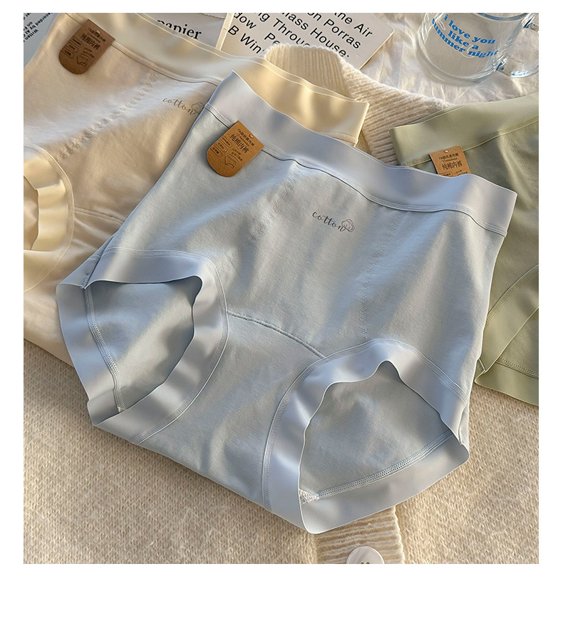 高腰收腹纯棉7A抗菌纯绵裆软糯亲肤简约纯色少女包臀女士三角裤详情2