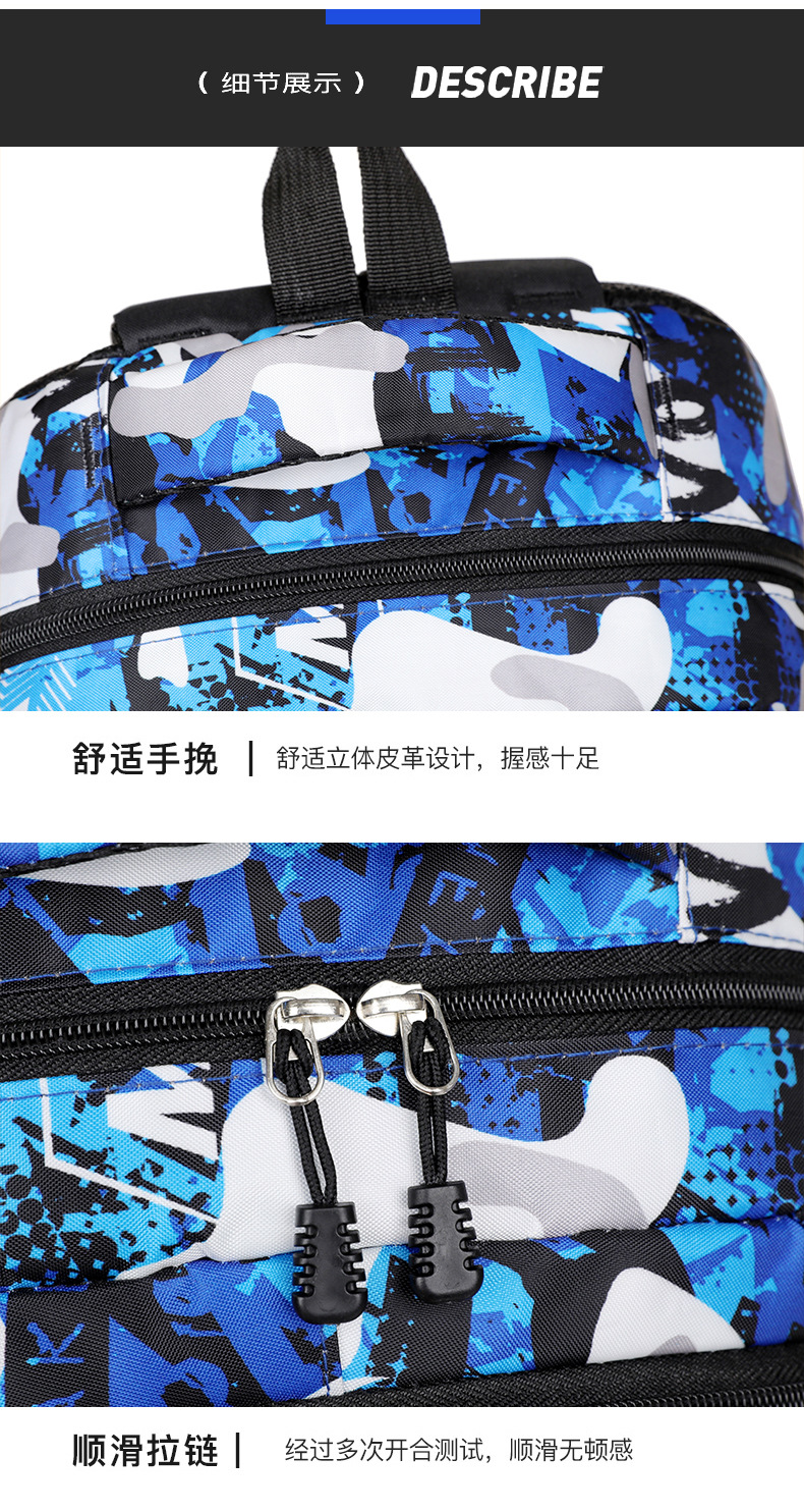迷彩印花背包外贸大容量休闲双肩包电脑包男初中高中男女学生书包详情20