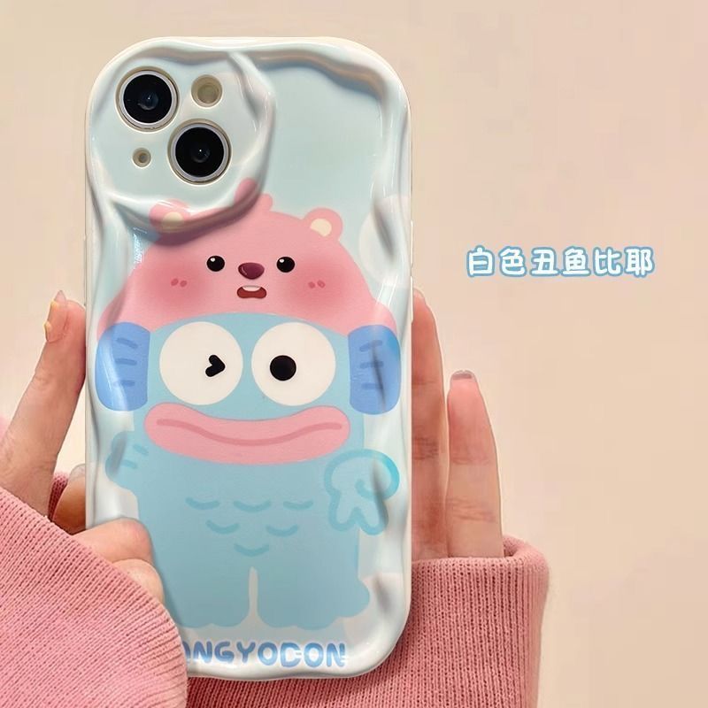 可爱水豚适用苹果15手机壳iPhone14小众13新款12气囊11网红8P防摔详情12