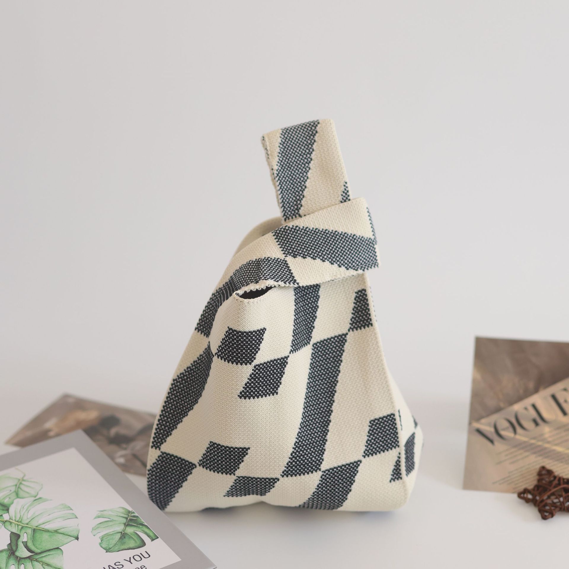 韩版针织包手提包水桶包托特包百搭编织包可爱笑脸系简约伴手礼详情20