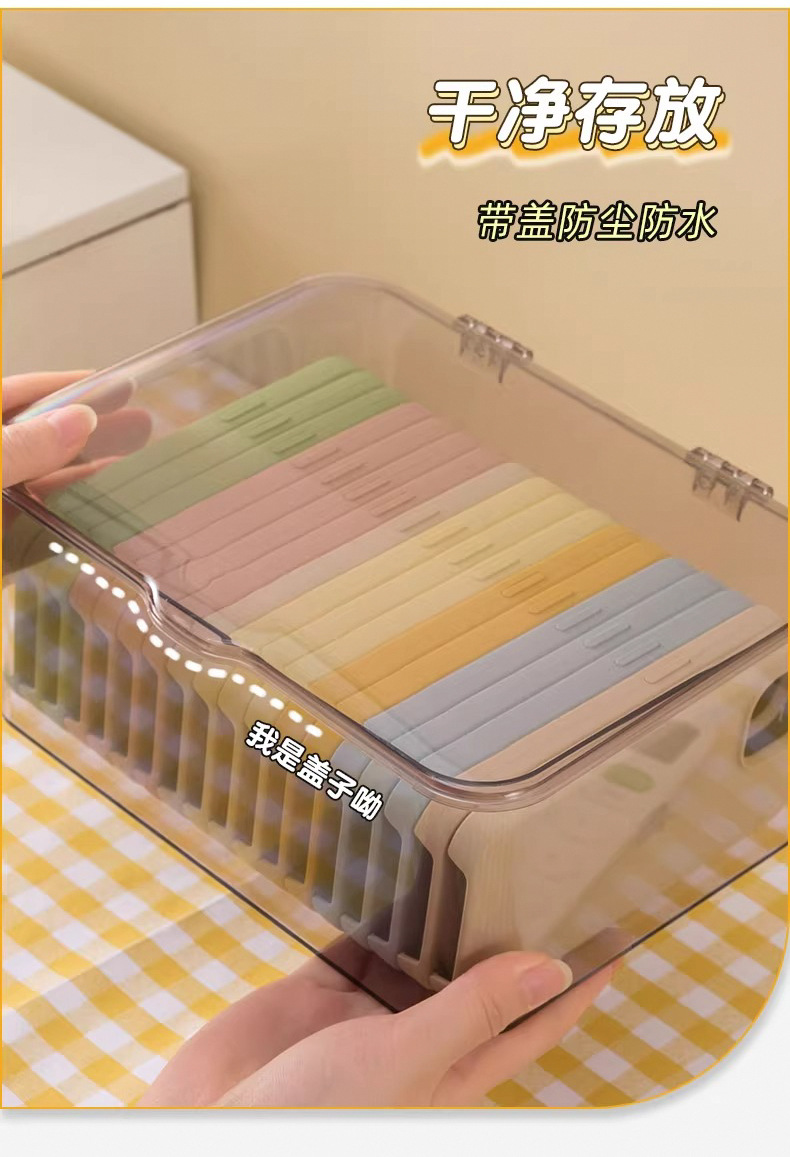 A mobile phone case storage box with a dust-proof lid, a desktop drawer for storing sundries and organizing the dormitory, a transparent storage box pic 7