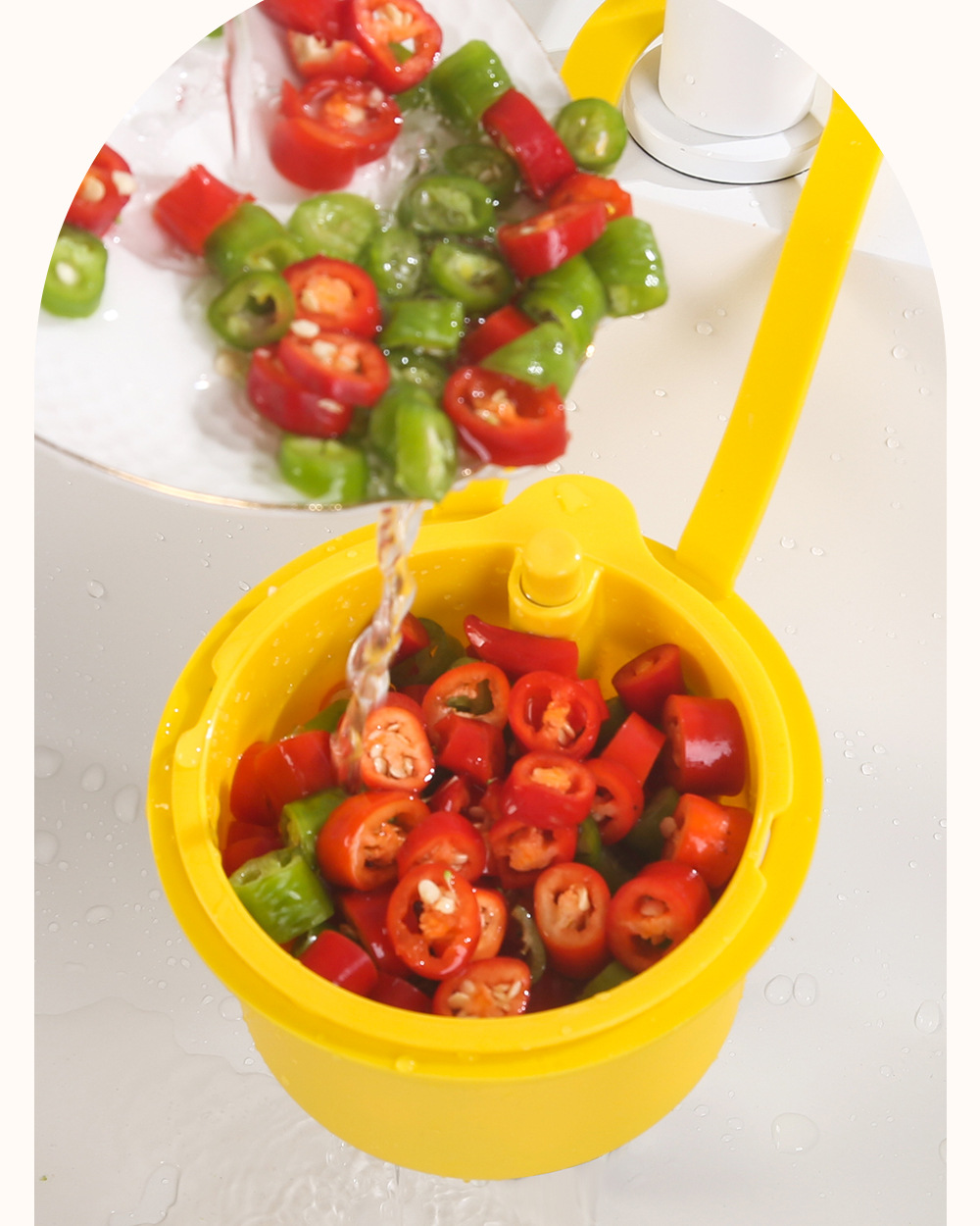 Household cleaning sink, wall-mounted sink, draining basket, kitchen food residue filter, sink storage rack pic 4