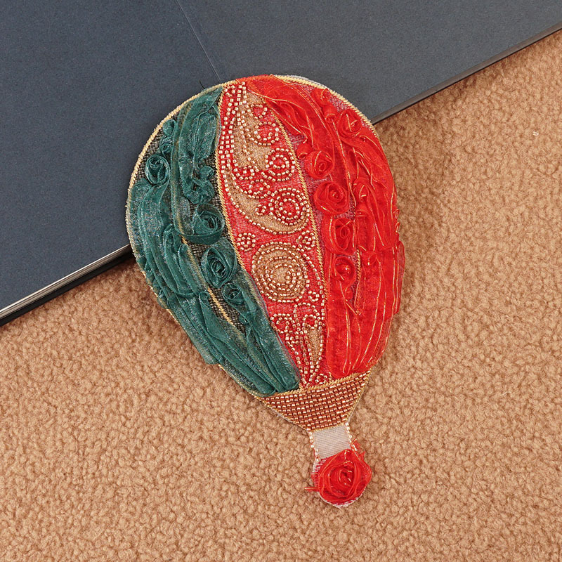 金鱼热气球时尚珠子绣电脑绣花特种绣重工刺绣布贴大号衣服补丁贴详情2