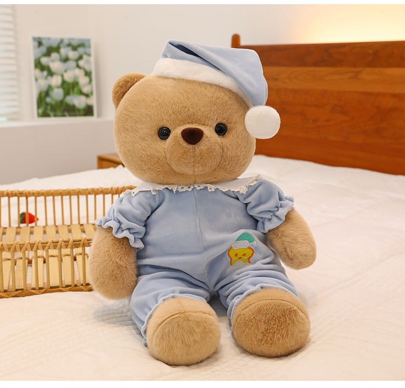 可爱睡衣小熊毛绒玩具公仔批发跨境新款动物抱枕玩偶儿童安抚娃娃详情25