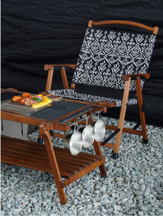 YEZHULIN木质克米特椅定制波西米亚风格克米特椅实木折叠椅子详情6