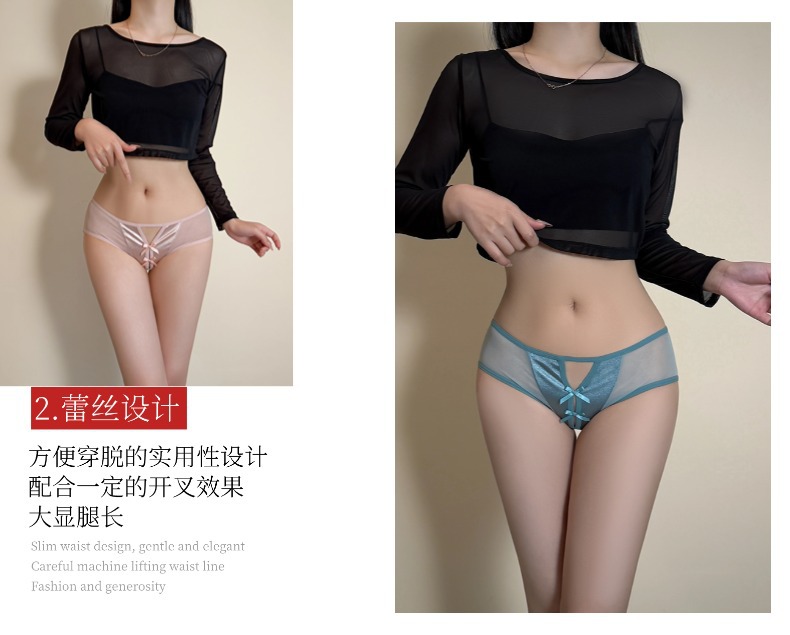 Best-selling pure desire high-end comfortable breathable lace low-waist seamless lace underwear for girls, alluring triangle pants for women pic 12