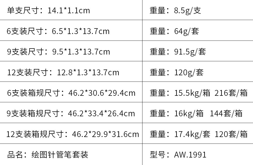 工程绘画专用笔防水速干描边针管笔套装漫画勾线笔漫画设计手绘笔详情1