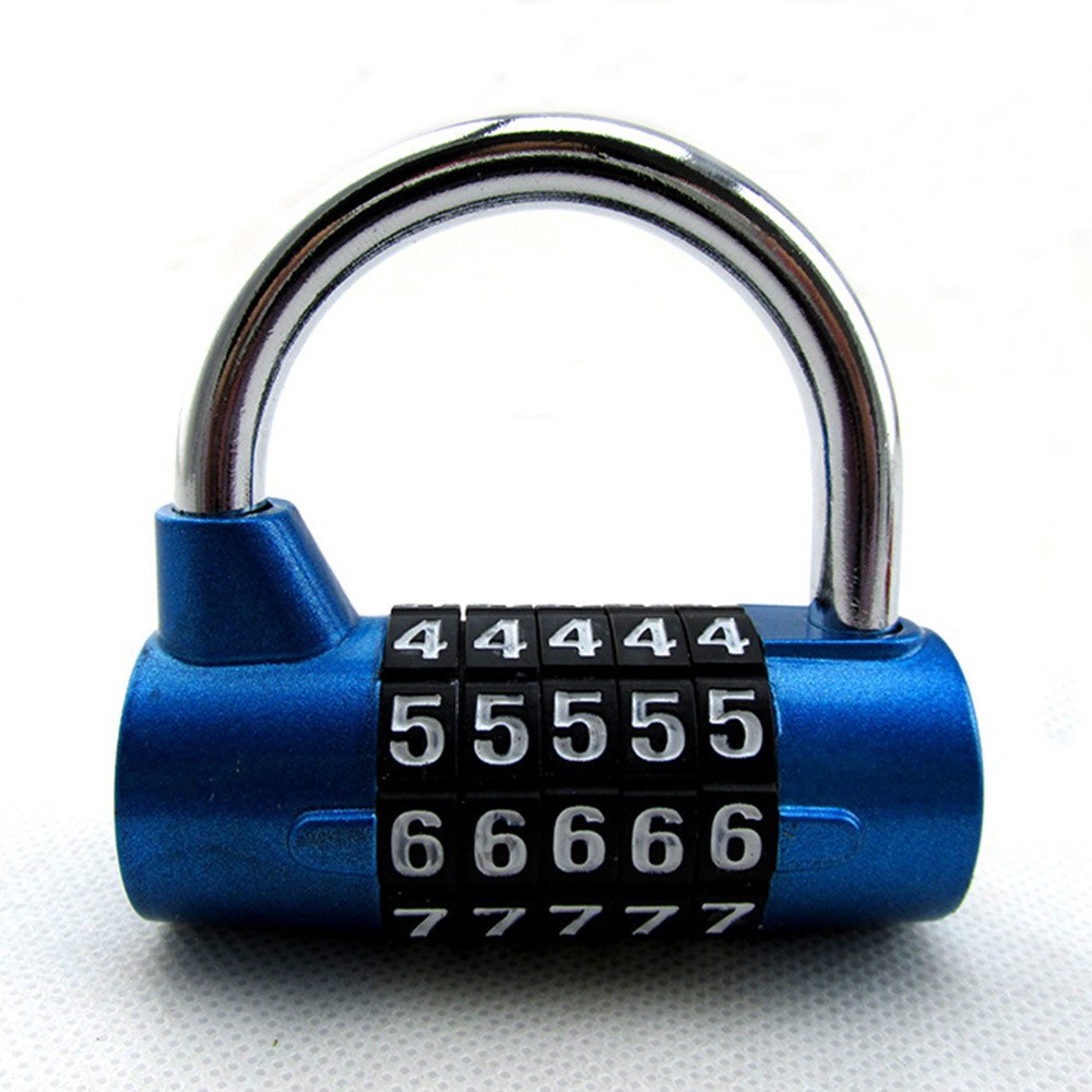 New 5-digit mechanical U-shaped anti-theft door, metal password padlock, suitcase drawer, gym password lock pic 9