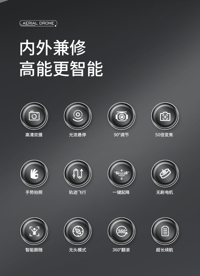 E99S Max智能航拍遥控飞机四轴飞行无人机无刷高清拍照专业飞行器详情4