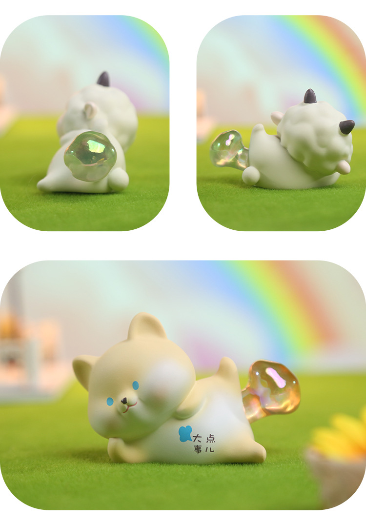 Rainbow PP small lamp decoration, creative cartoon desktop resin, cute and healing birthday gift decoration for your girlfriend pic 9