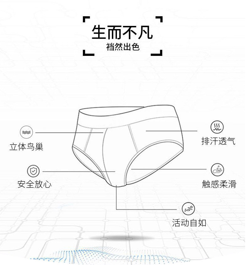 男士内裤男三角裤冰丝透气网孔眼性感超薄男生底裤衩潮男内裤短裤详情9