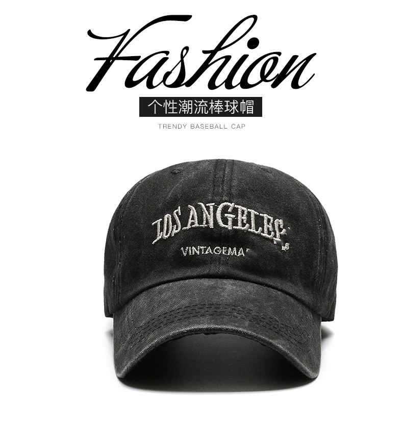 秋夏季鸭舌帽女韩版新款深顶宽檐帽子大头围显脸小百搭刺绣棒球帽详情3